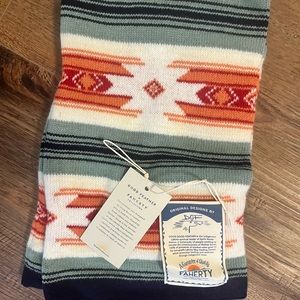 Faherty, multicolor, beautiful indigenous inspired design scarf